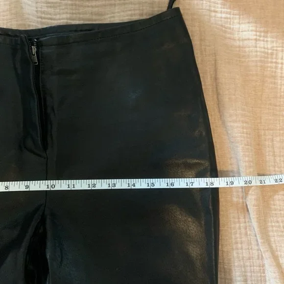 Vintage Indeed Black Leather Fully Lined Pants Size 4 - Picture 12 of 12